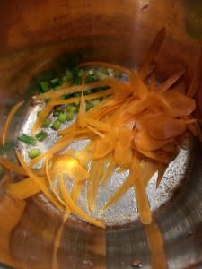 cuisson oignons et carotte