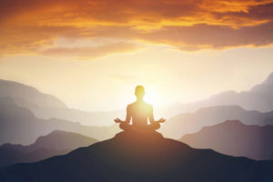 méditation haut montagne